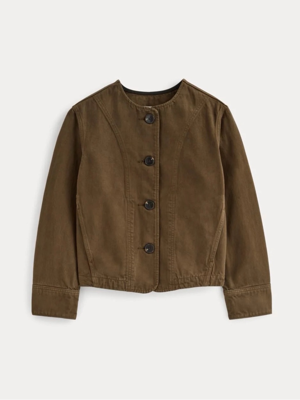 Everlane - Denim Barrel Jacket - Brown Women's - Size Small - Picture 3 of 6